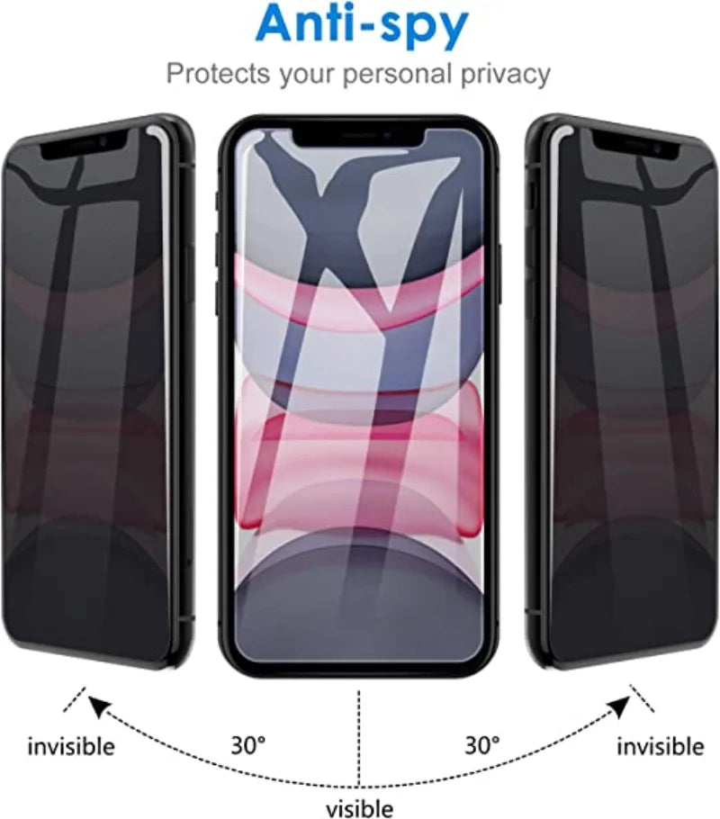 Tempered Glass Anti-Spy Privacy Screen Protector For iPhone
